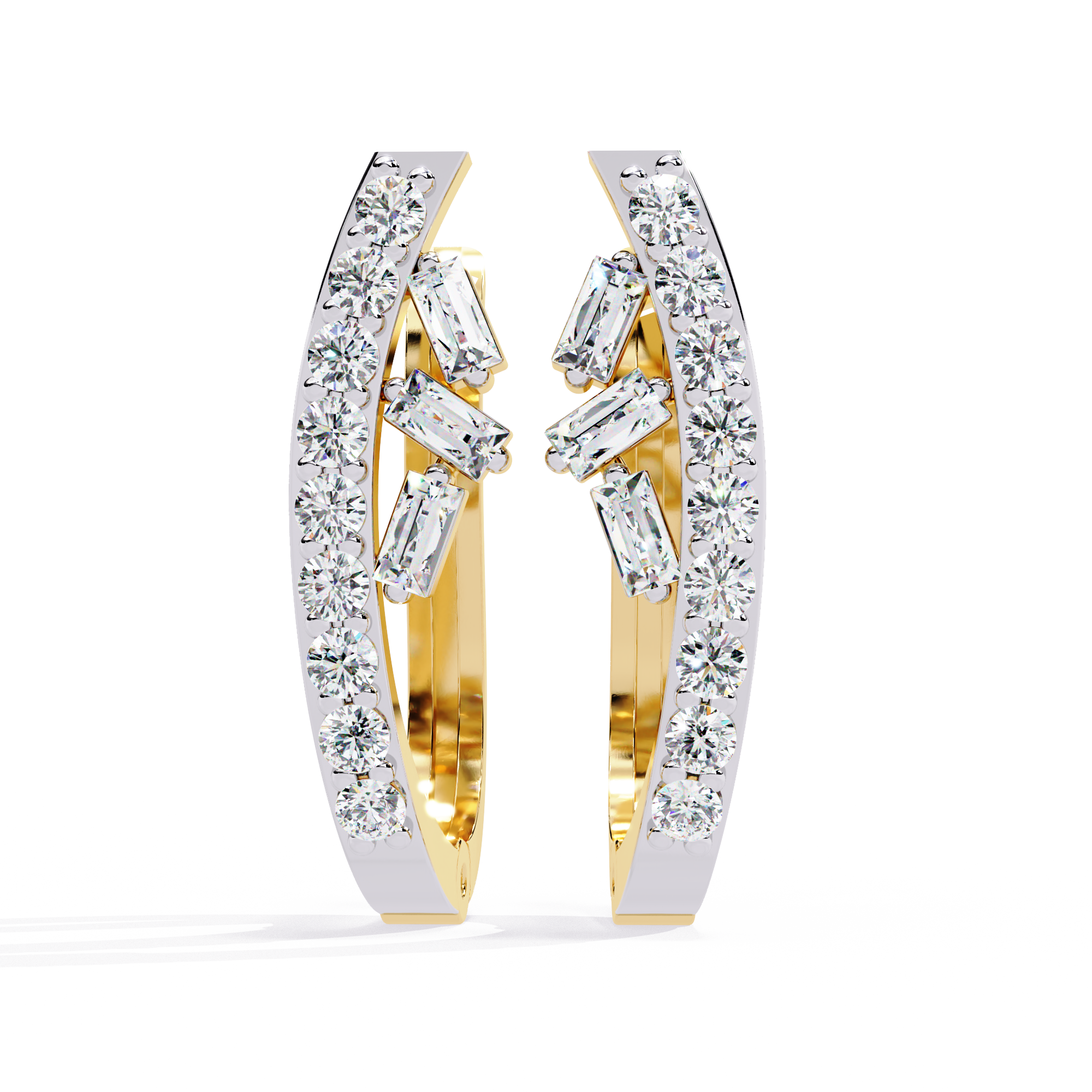 Buy 0.38ct Natural Diamond Hoop Earrings | Solitairekart
